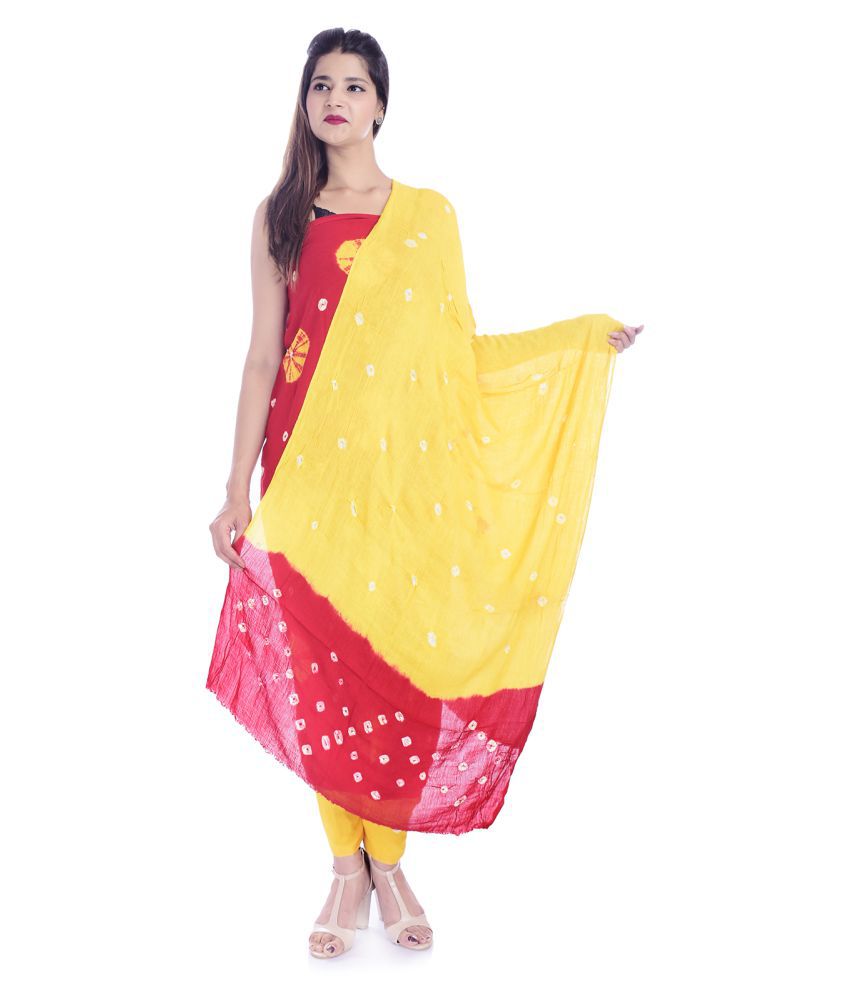     			Raj Red,Yellow Cotton Dress Material