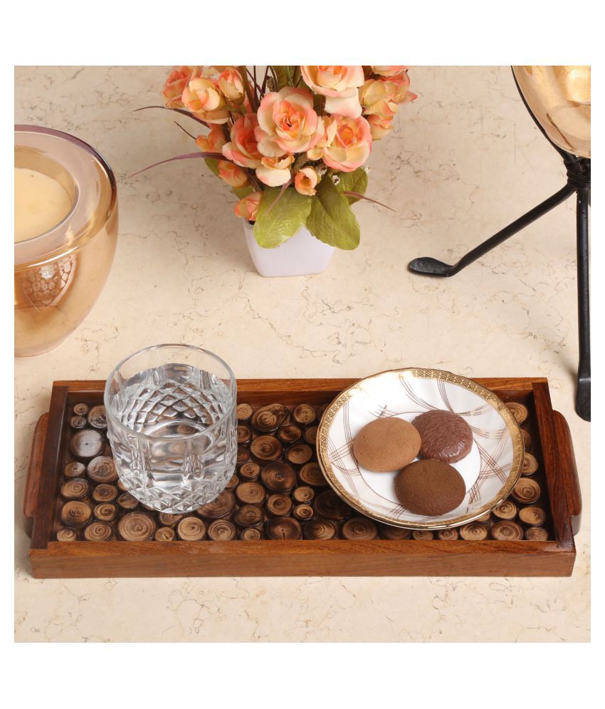     			Unravel India 1 Pcs Wooden Tray
