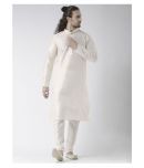 Deyann Off-White Silk Blend Kurta Pyjama Set