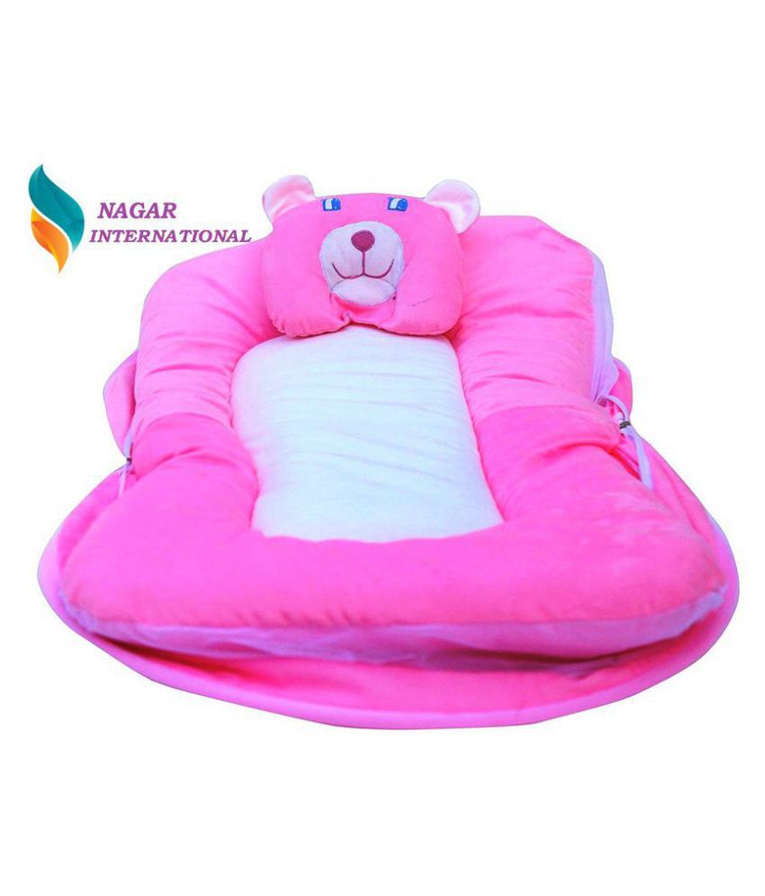     			GAURAV INTERNATIONAL Pink Polyester Fibre Normal Baby Pillow