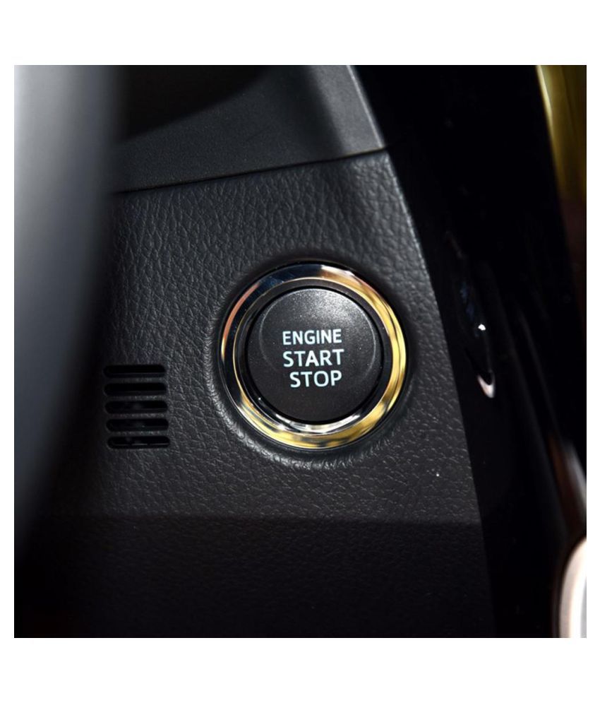 Red Ceyes Car Engine Start Stop Button Push to Start Button Trim Ignition Start Stop Button Decal Ignition Switch Button Cover Sticker for Toyota Camry Cruiser Corolla C-HR Rav4 Yaris 
