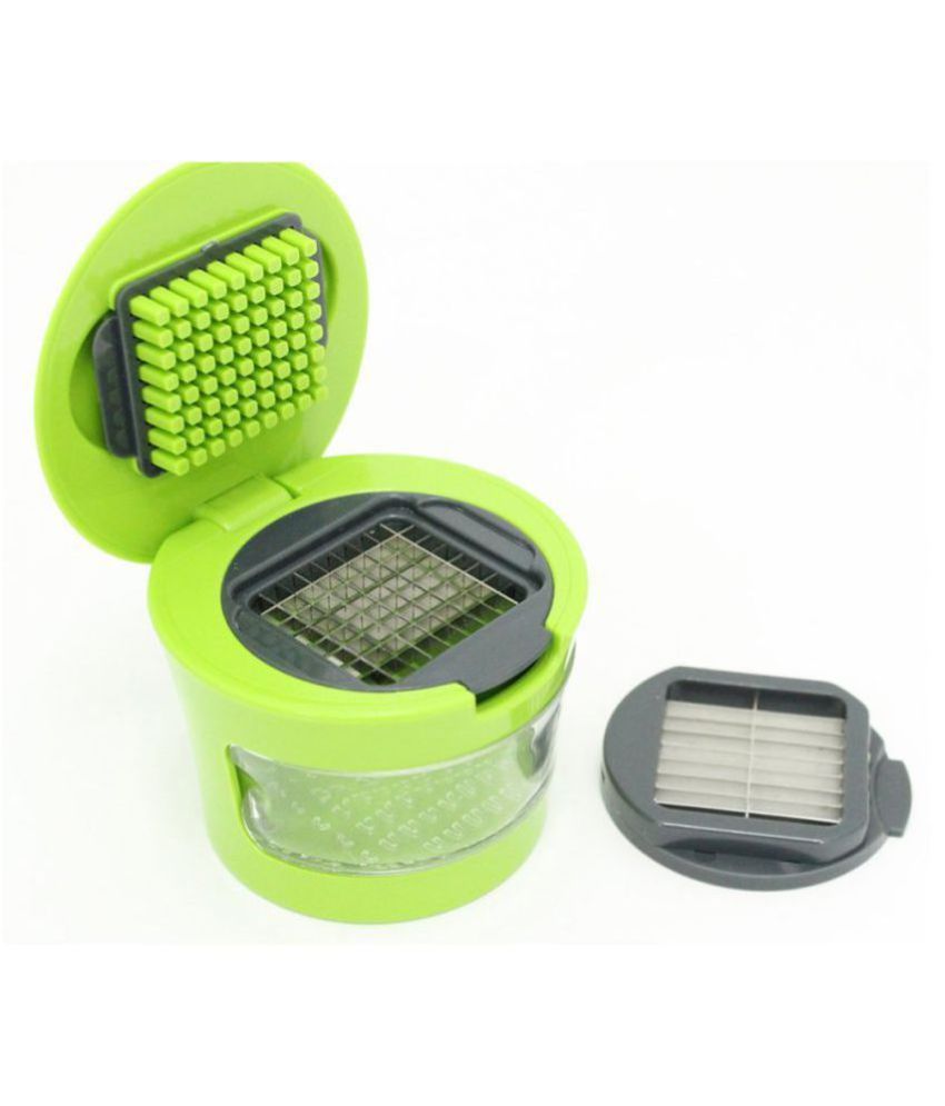 Aapno Rajasthan Multi Crusher Plastic Press Garlic Cutter Chopper Peeler Hand Presser 1 Unit