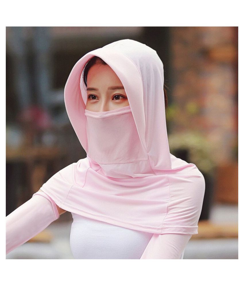 Lomelomme 2 Pack Women Sun Face Scarf Chiffon Neck Gaiter Sun Proof Neck Cover for Sun Hot Summer Outdoors Cycling Hiking Fishing 
