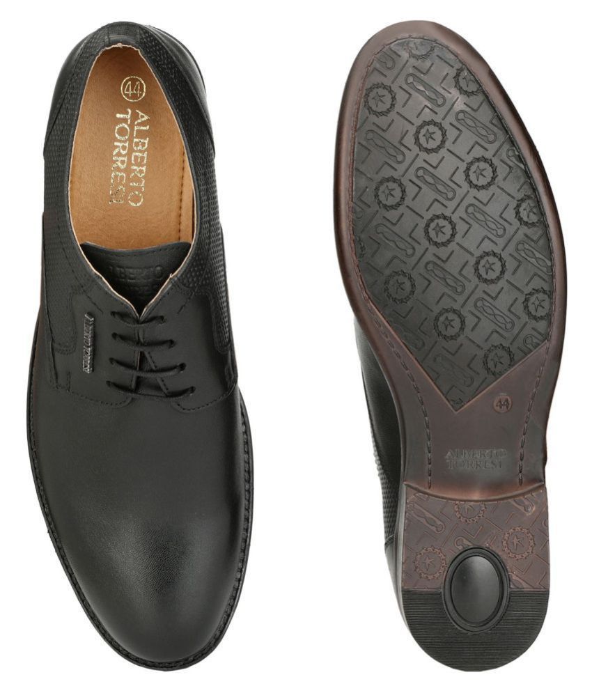 alberto torresi black formal derby shoes