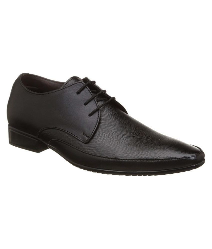 bata black office shoes