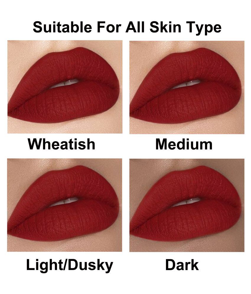 wine red lipstick matte