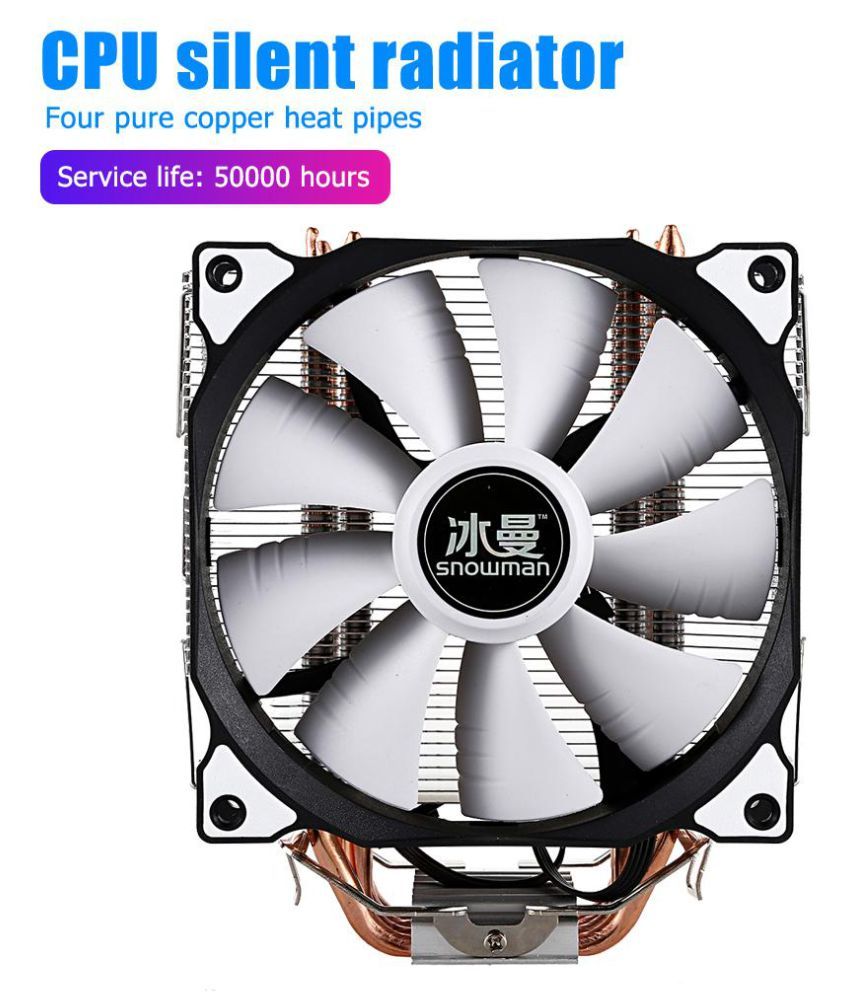 Buy SNOWMAN 120mm CPU Cooler Fan 4 Direct Contact Heatpipes PWM 4Pin ...