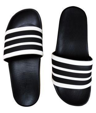 zappy black slide flip flop