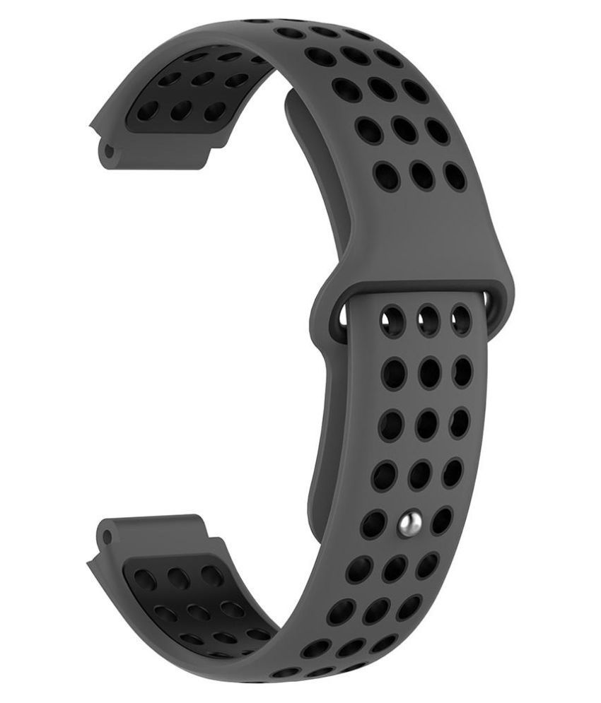 Silicone Watch Band w/Tool for Garmin Forerunner 220/230/235(Grey+Black ...