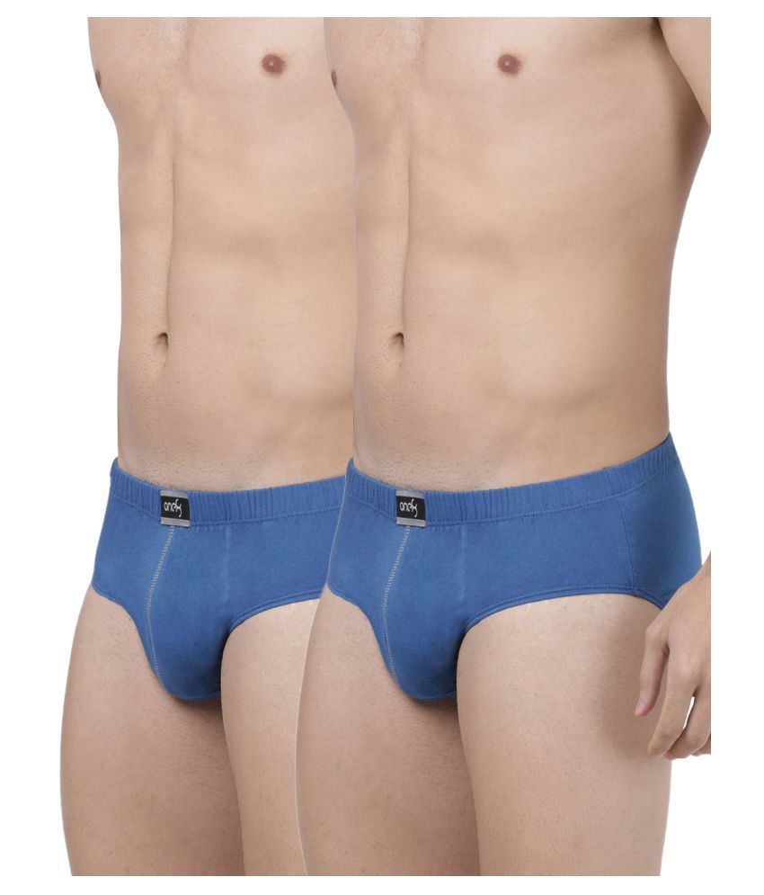     			One8 by Virat Kohli - Blue Cotton Blend Men's Briefs ( Pack of 1 )