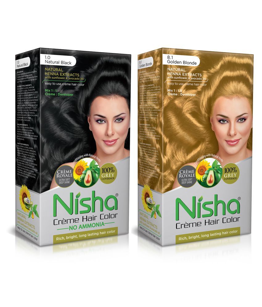 Nisha 60gm 60ml 12ml Cream Each Pack Permanent Hair Color