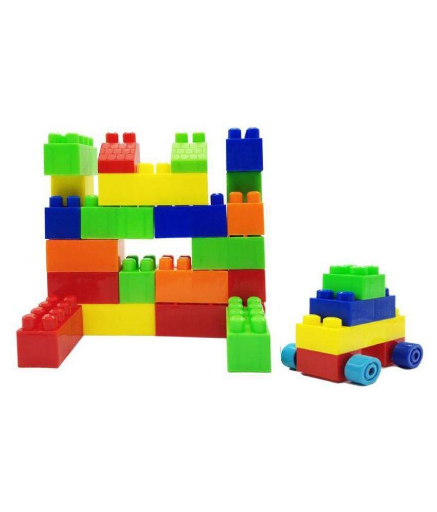 Emob 27 PCS Colorful Interlocking Puzzle Model Building Block Set Toy