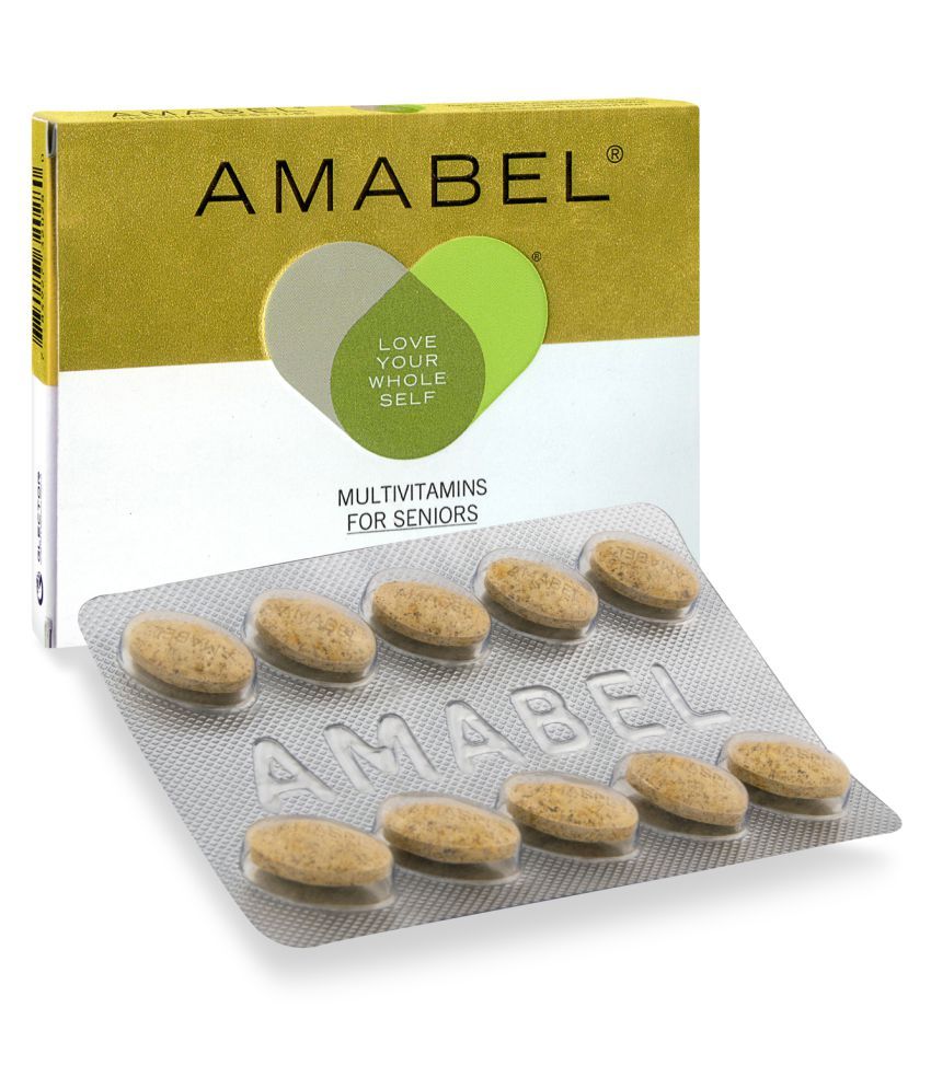 Amabel For Seniors 10 no.s Natural Multivitamins Tablets Pack of 3 Buy