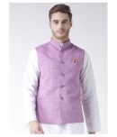 Hangup Purple Linen Nehru Jacket