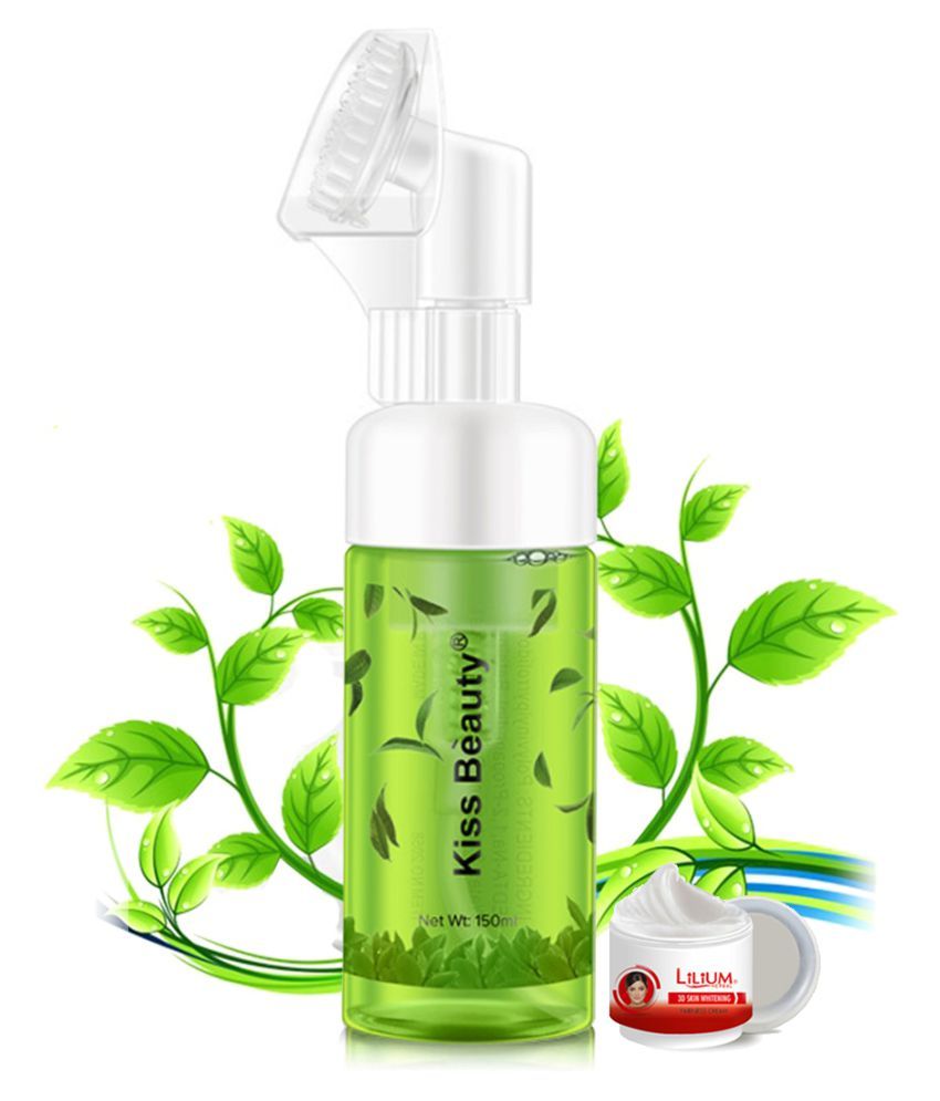     			Kiss Beauty Extract Green Tea-2058GT With Skin Whitening Cream 20ml Makeup Remover Liquid 150