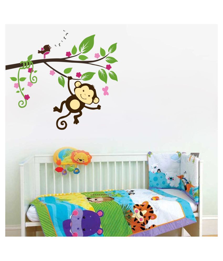     			Decor Villa TREE WITH MONKEY Nature Sticker ( 60 x 71 cms )