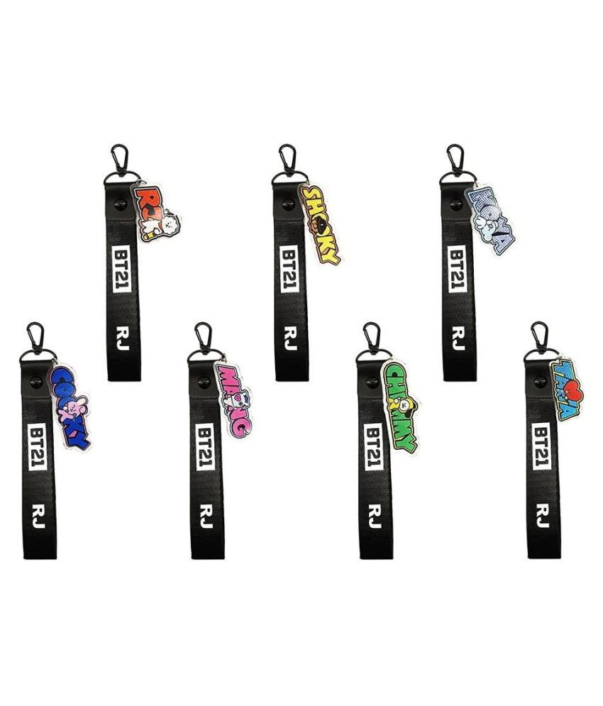 1Pc Kpop Bts Bangtan Boys Bt21 Cartoon Keychain Name Lanyard Keychain Bag  Pendant Keyring Tata Cooky Mang: Buy Online at Low Price in India - Snapdeal