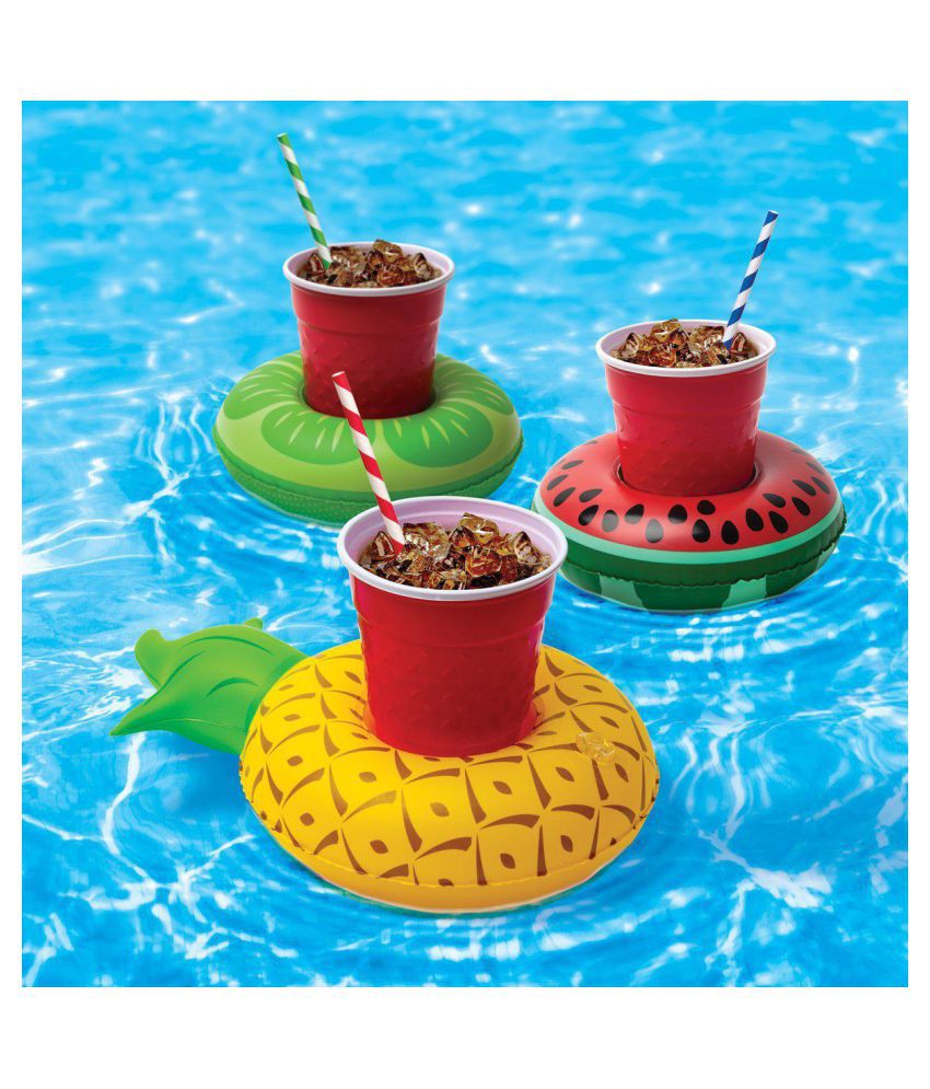 Cute Mini Fruit Floating Inflatable Drink Holder Swimming Pool Beach Party To IC 