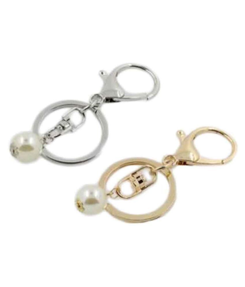 Pearl KeychainNew Fashion Silver Gold Key Ring Pearl Key Chain Women