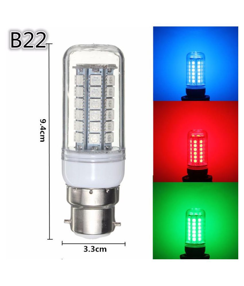 E27/E14/G9/B22 Red/Green/Blue 48 SMD 5050 LED Corn Light Bulb Lamp 110/220V