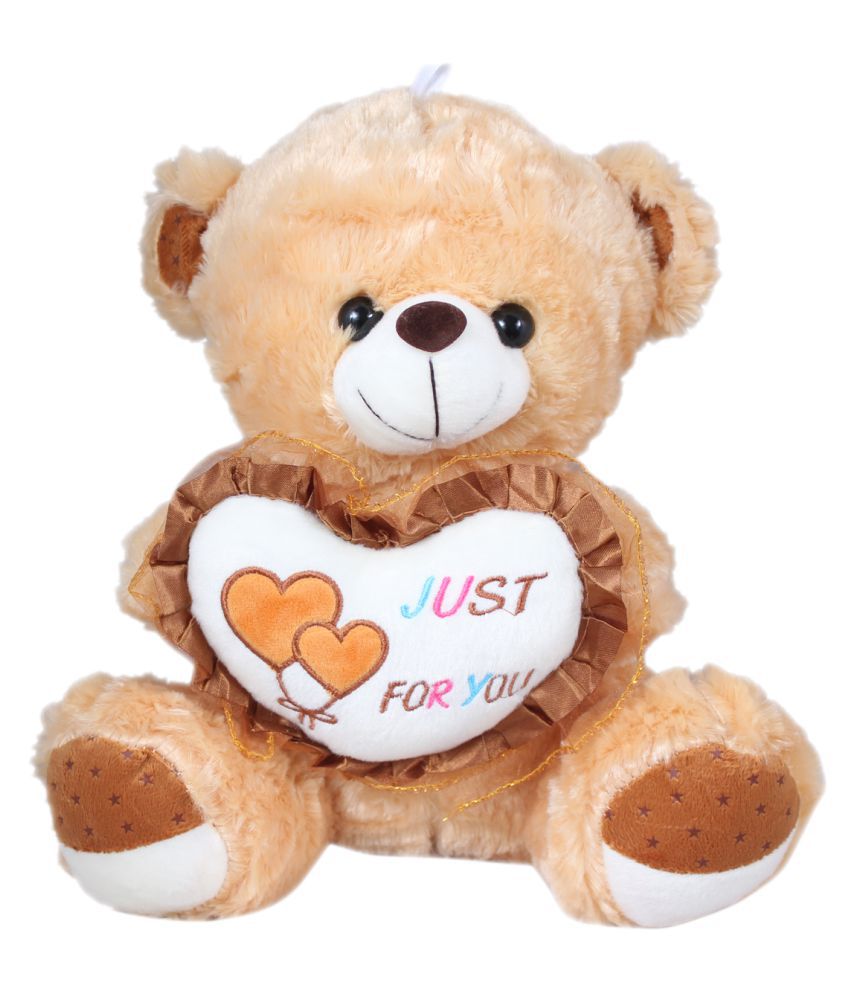     			Tickles Teddy with Just for You Heart for Your Loved Ones Soft Stuffed Plush Animal Toy for Kids Girls Birthday Gifts (Color: Brown Size: 35 cm)