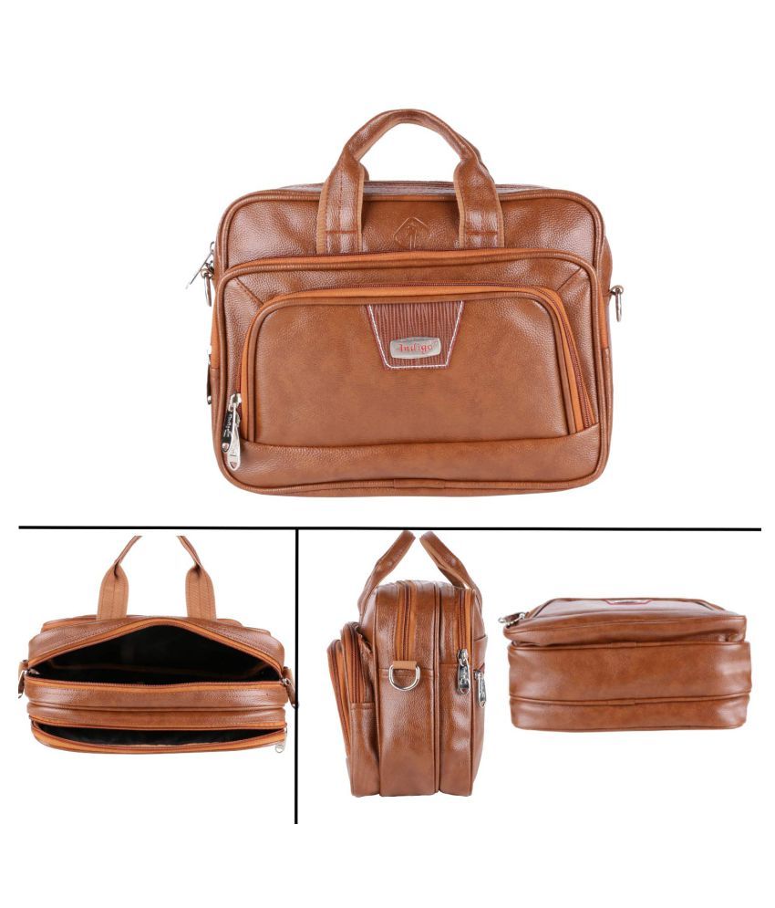 urban kings Tan Small Briefcase Buy urban kings Tan Small Briefcase