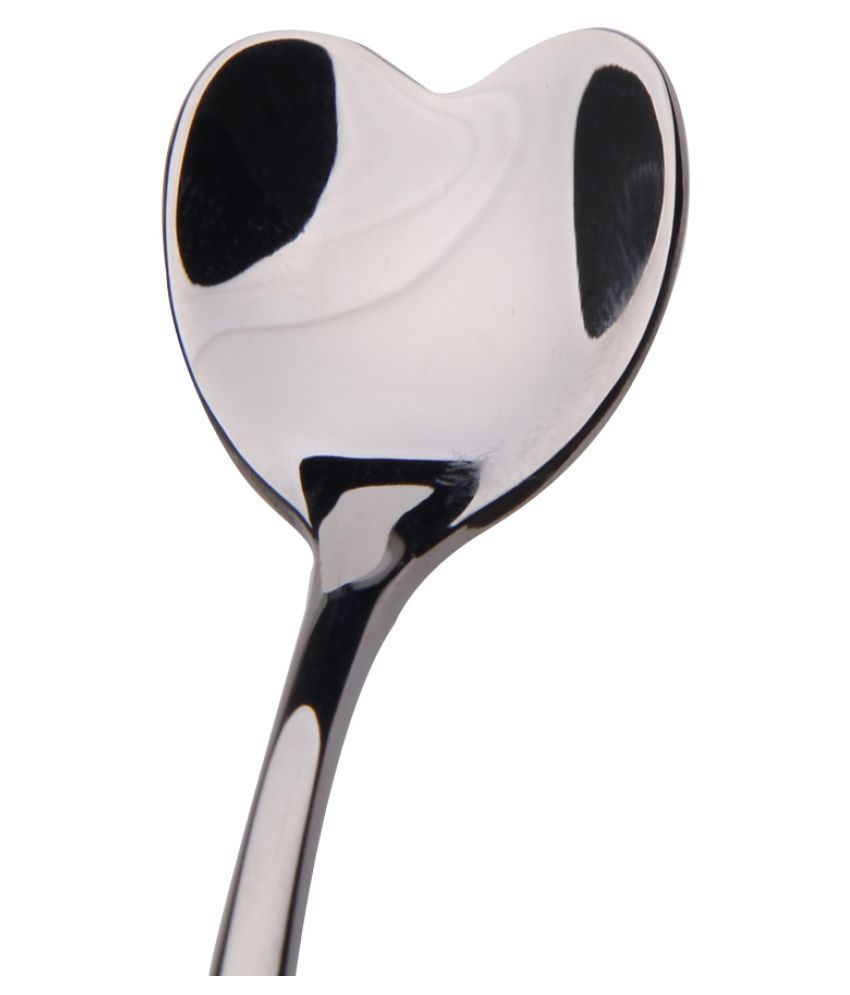 Stainless Steel Fine Polishing Mini Heart Shape Love Coffee Spoon Teaspoon