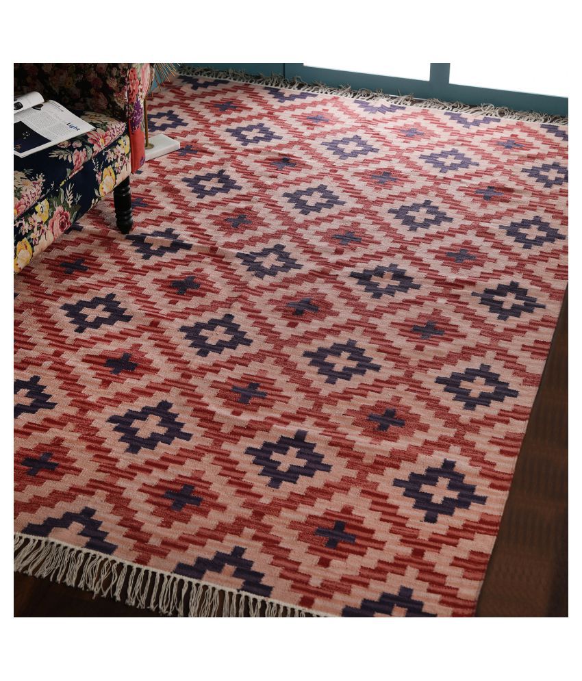     			PEQURA Multi Jute Carpet Geometrical 5x8 Ft