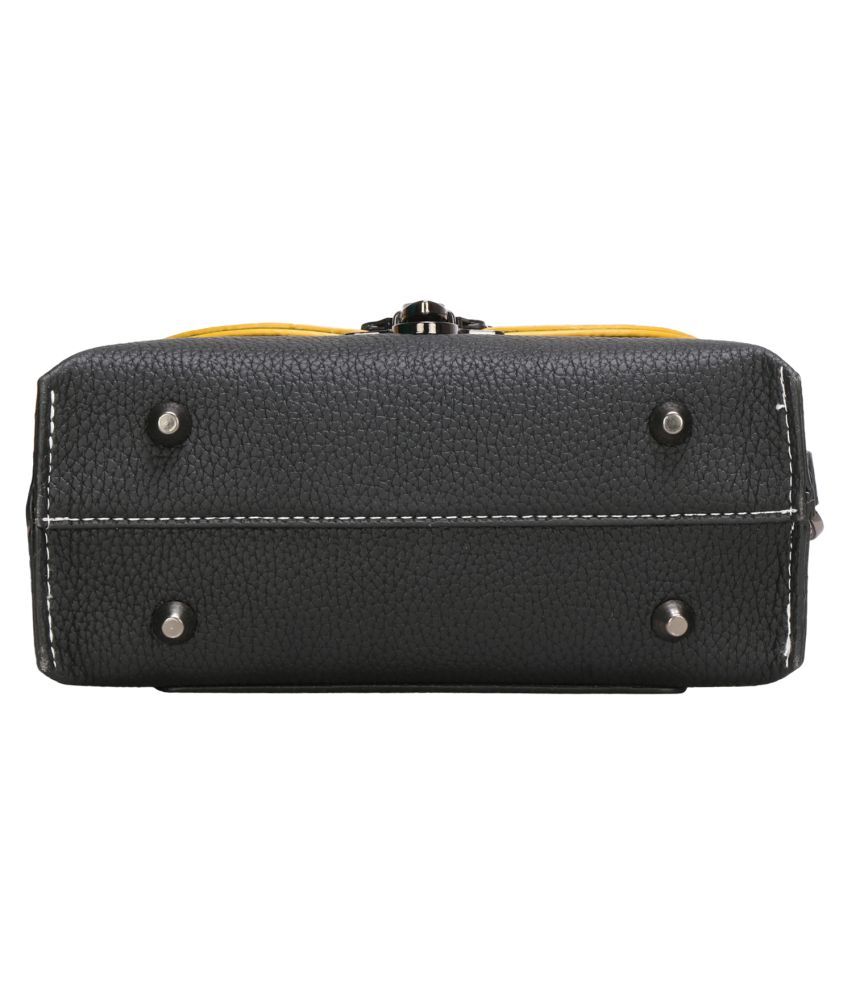 aims fusion Yellow Faux Leather Sling Bag Buy aims fusion Yellow Faux