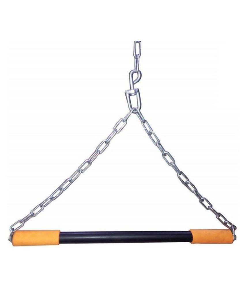 A1VK FITNESS 4ft. Hanging Chain/ Pull Up Bar with Chrome ...