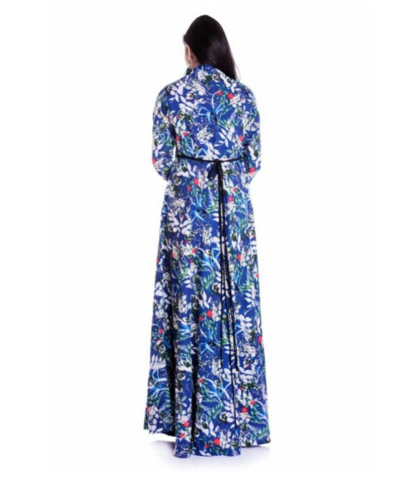 rayon long frock design