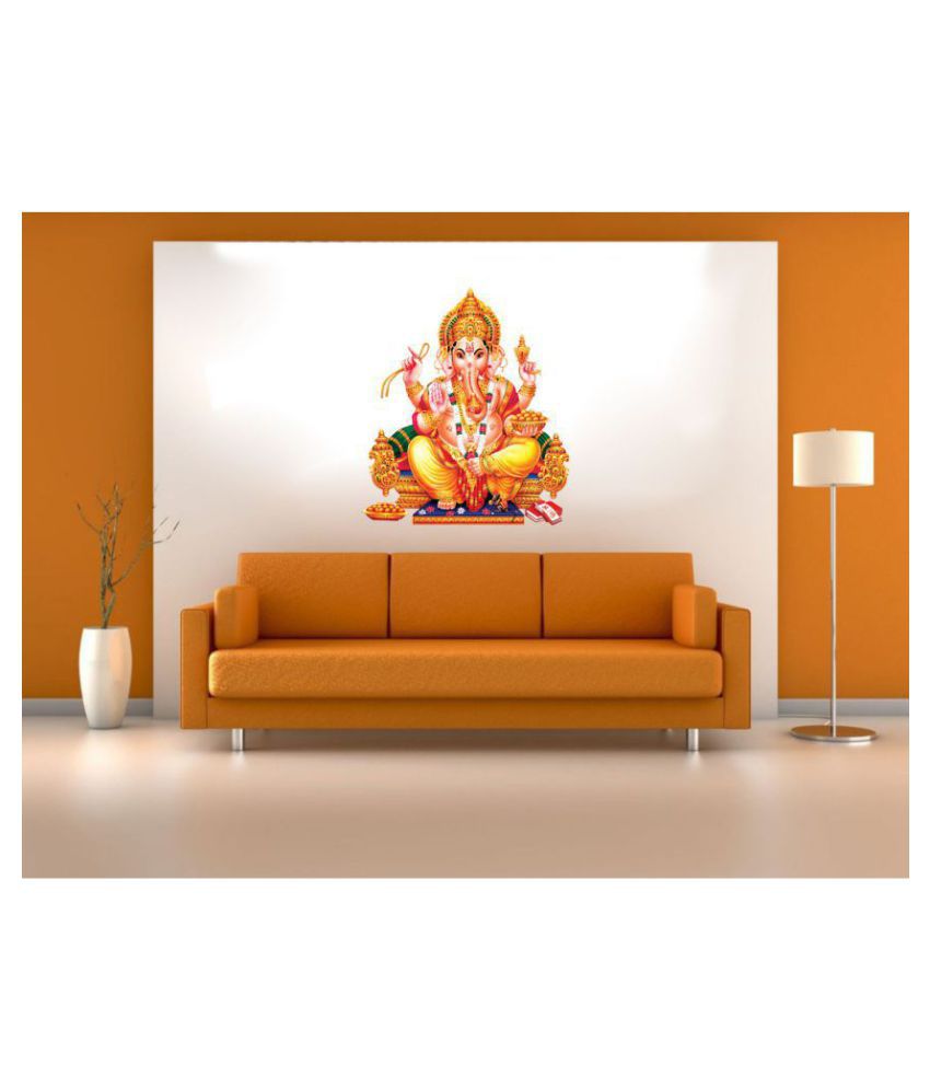     			Decor Villa Lord ganesha sitting Religious & Inspirational Sticker ( 59 x 51 cms )