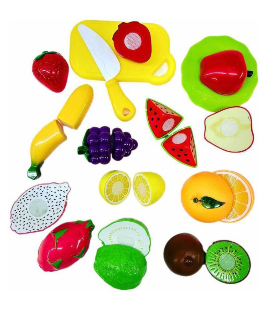 Fruits Cutting Play Kitchen Set Toy with Various Fruits, Multi color ...