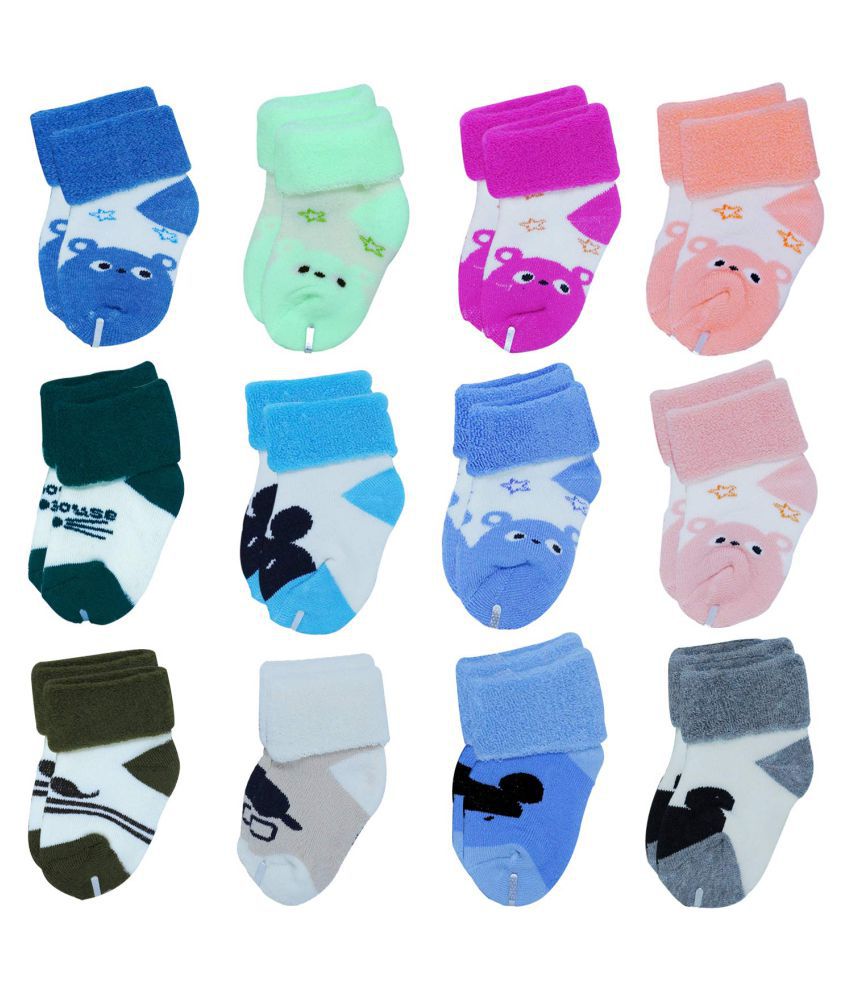     			FOK Unisex Warm Baby Socks For Kids (6-12 Months) 1 Pair, Random Color