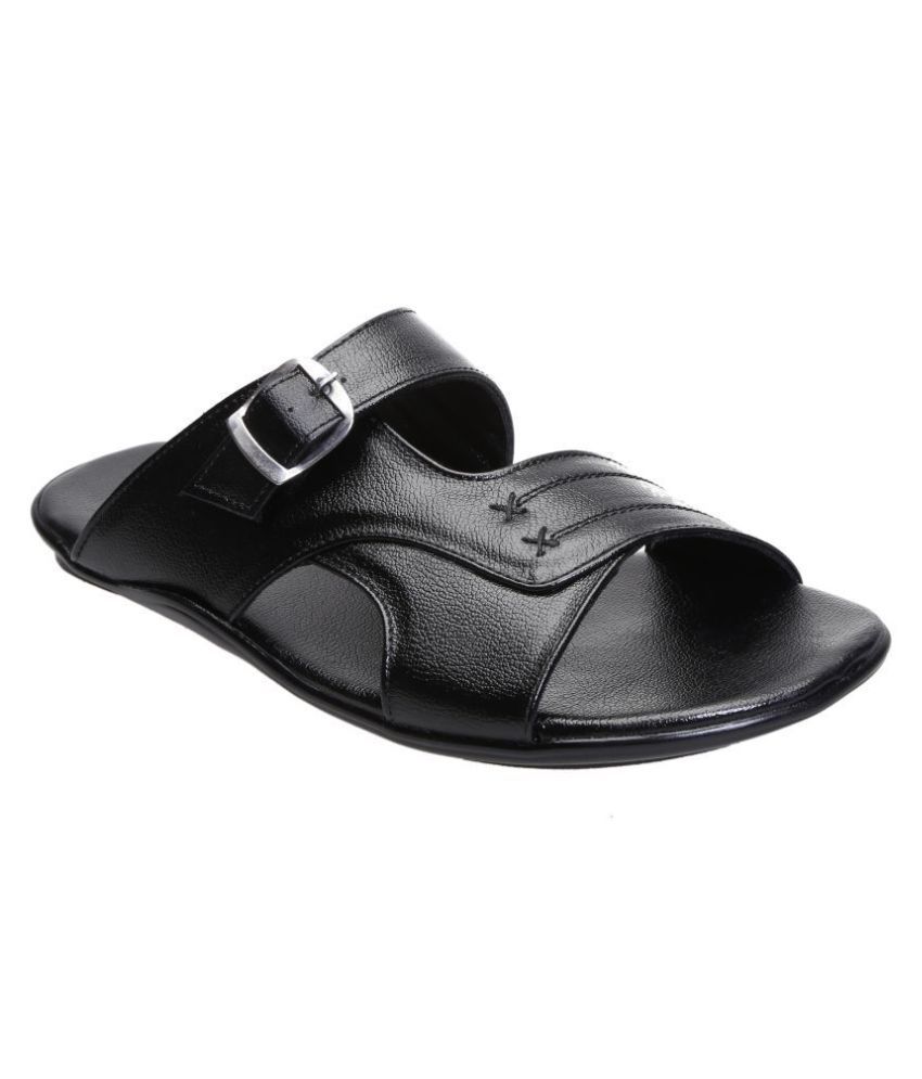 zappy black slide flip flop