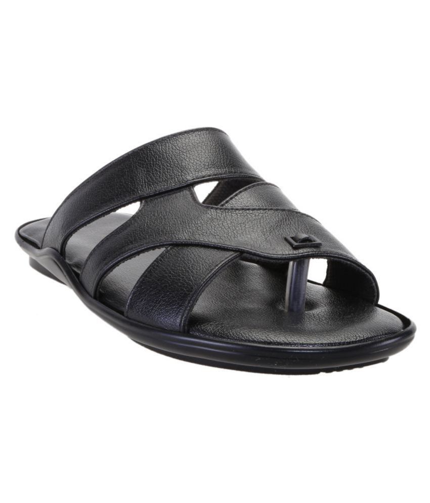 zappy black slide flip flop