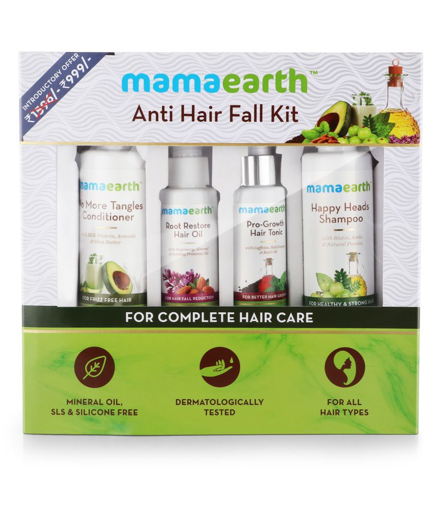 Mamaearth Anti Hair Loss Kit Oil Shampoo Conditioner Tonic