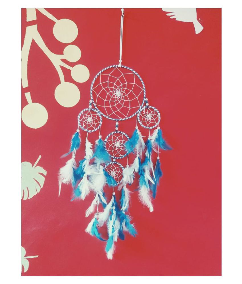     			new lucky Feather Multicolour Dream Catcher - Pack of 1 ( 30 X 8 cms )