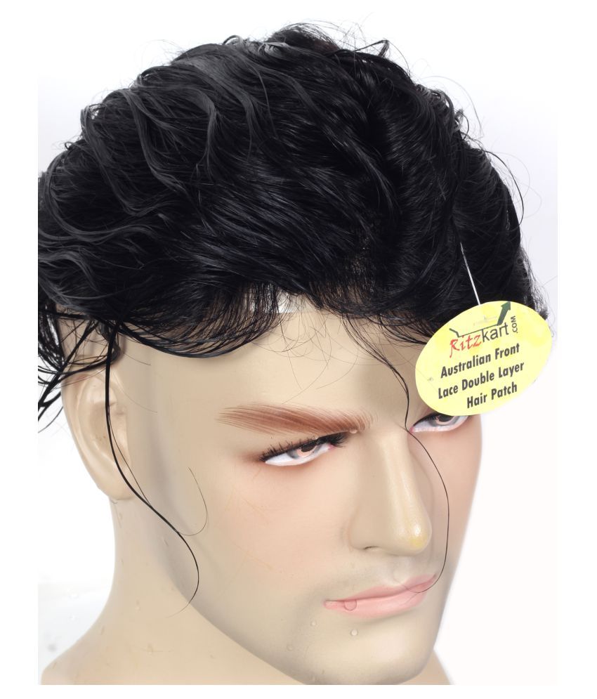 Front Lace Hair Patch 10x7 Size 100 Human Hair Men Patch