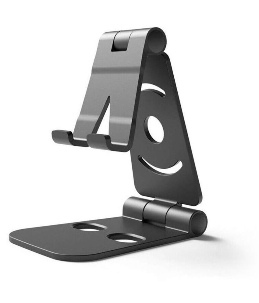 Cellphonez Universal Dual Foldable Adjule Desk Stand Multi Angle Plastic Phone Mount Mobile Holder