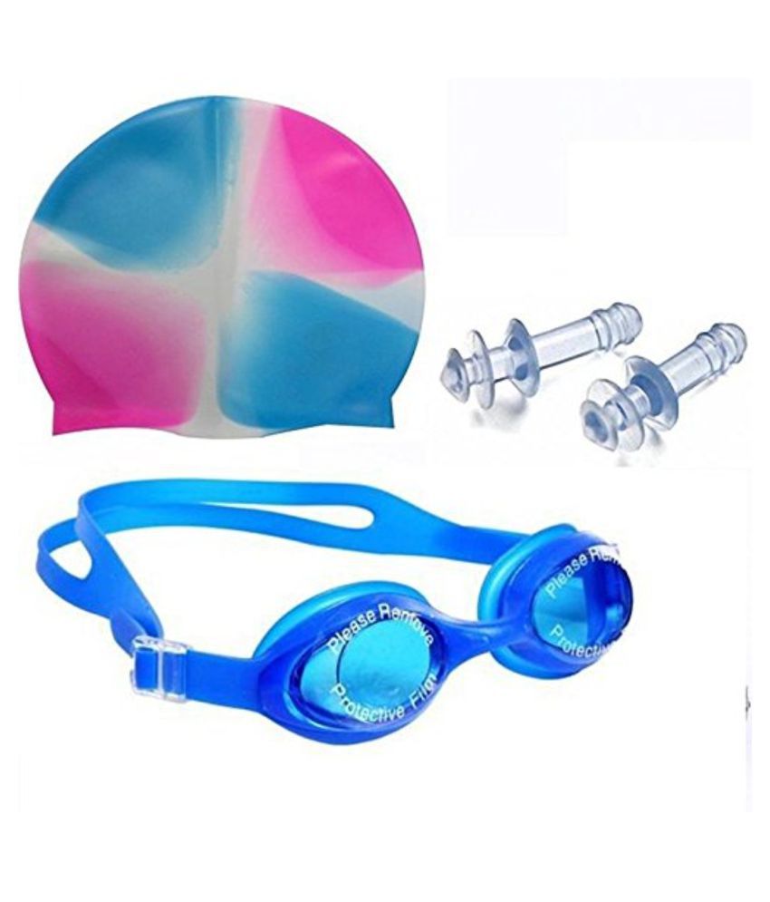 S & R Combo Swimming Cap, Goggles, Ear Plugs