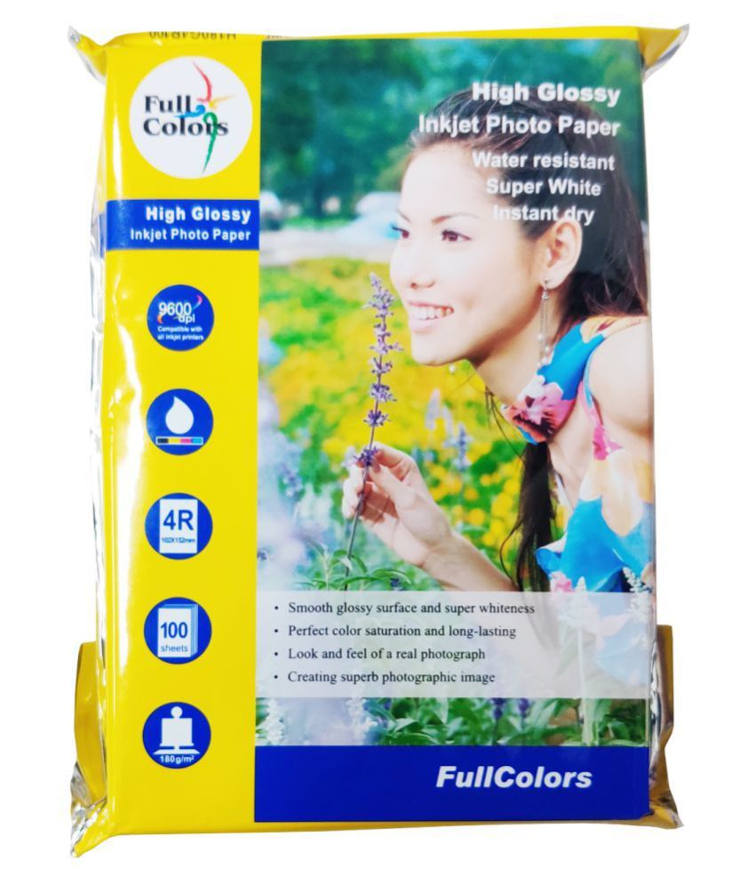Full Colors High Glossy Inkjet Photo Paper 4R (4 x 6) High Glossy Photo