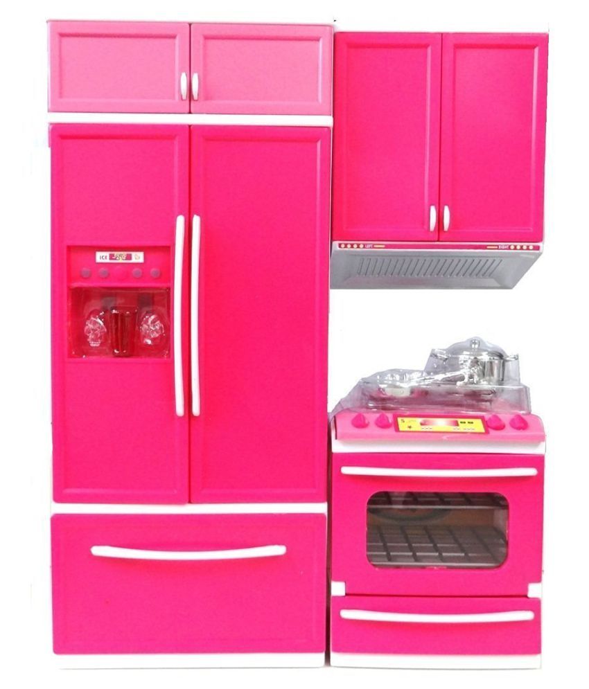 Whitewhale Kitchen Play Set Sunshine Plastic Modern with Light and