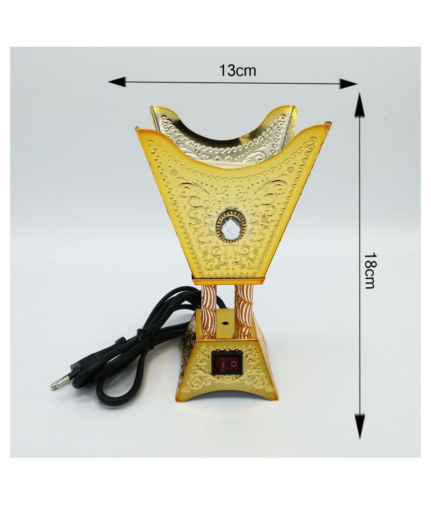 Kivalo Electrical Incense Bakhoor Burner Bakhoor Dani With 50g Fragrance Paste (Golden) Buy