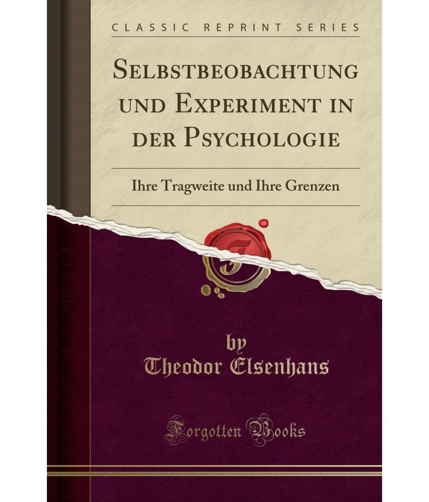 Selbstbeobachtung Und Experiment In Der Psychologie Buy Selbstbeobachtung Und Experiment In Der Psychologie Online At Low Price In India On Snapdeal