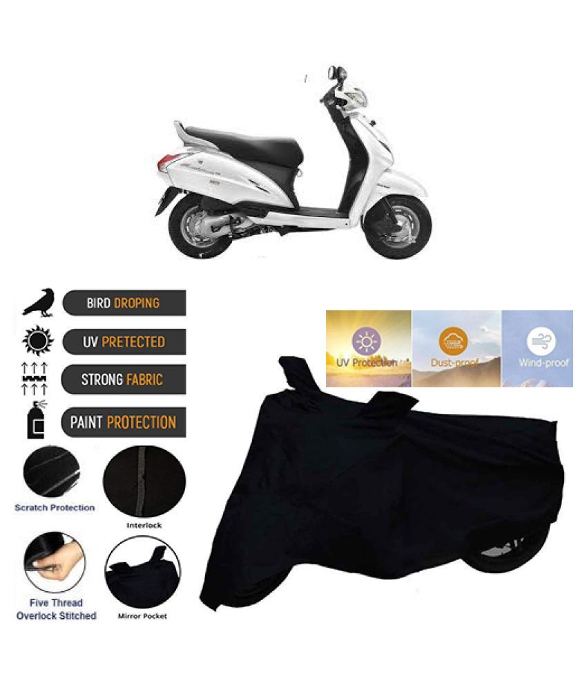 QualityBeast Two Wheeler Cover for Honda Activa 3G (Black): Buy ...