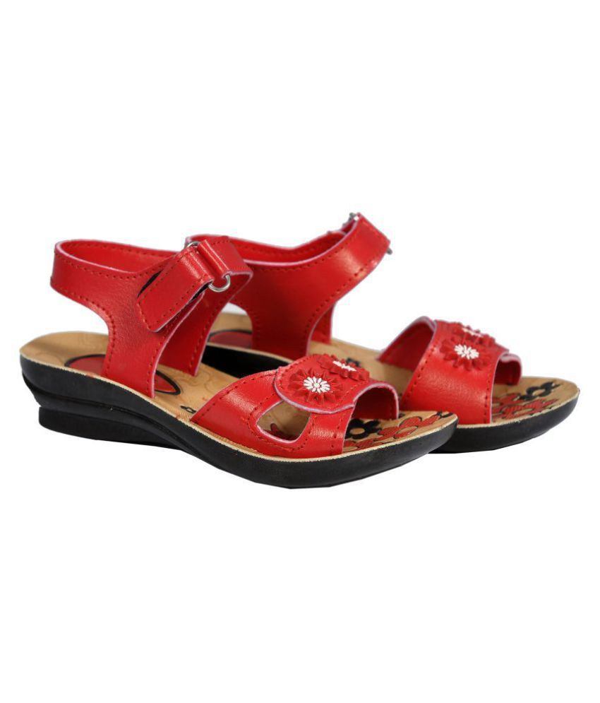 Red Sandal for Girls Price in India- Buy Red Sandal for Girls Online at ...