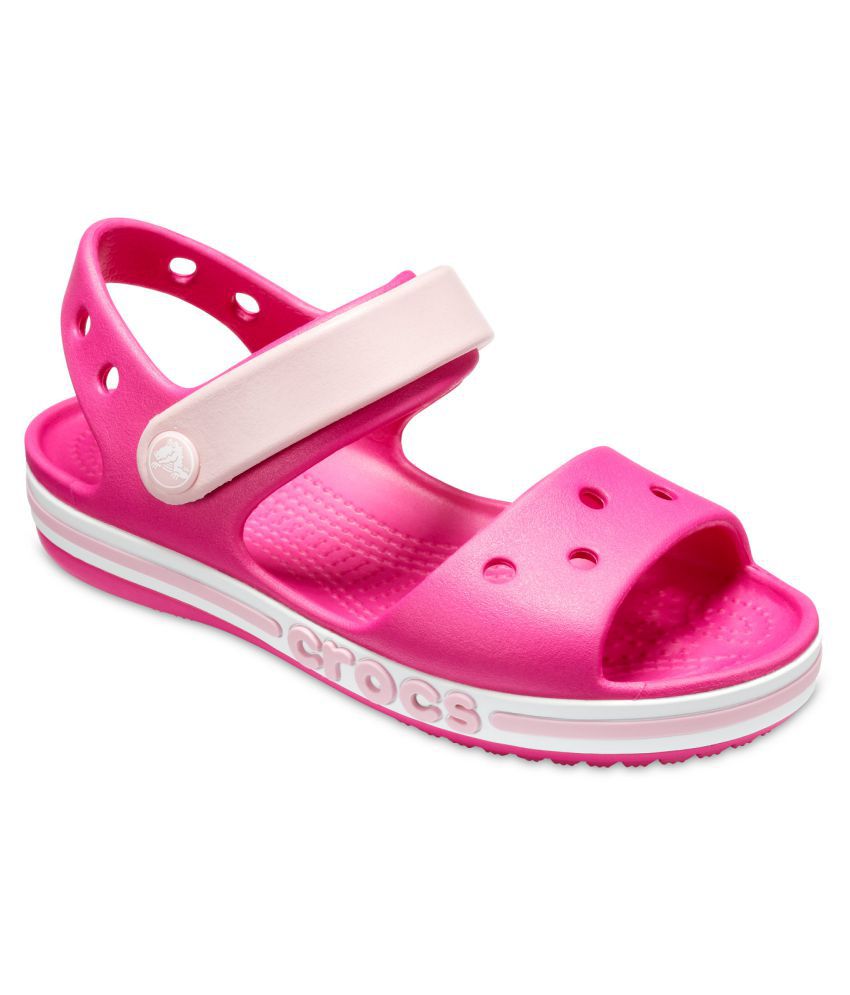 Crocs Bayaband Pink Kids Sandal Price in India- Buy Crocs Bayaband Pink ...