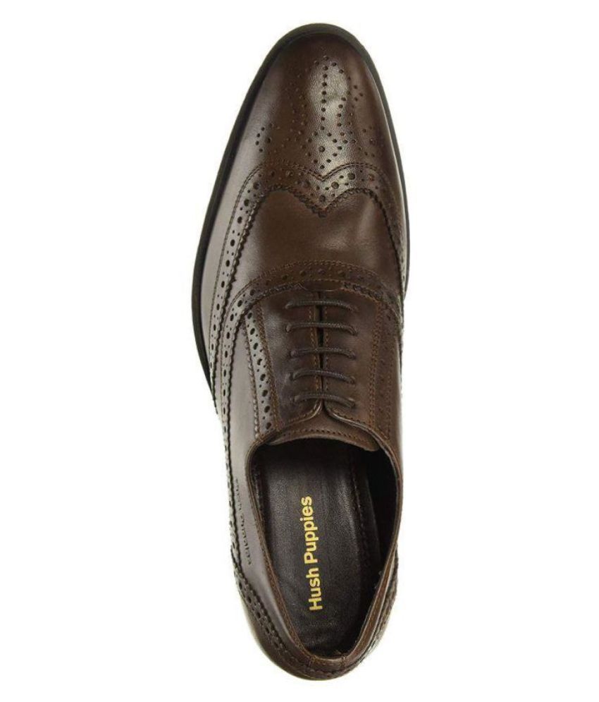genuine leather hush puppies