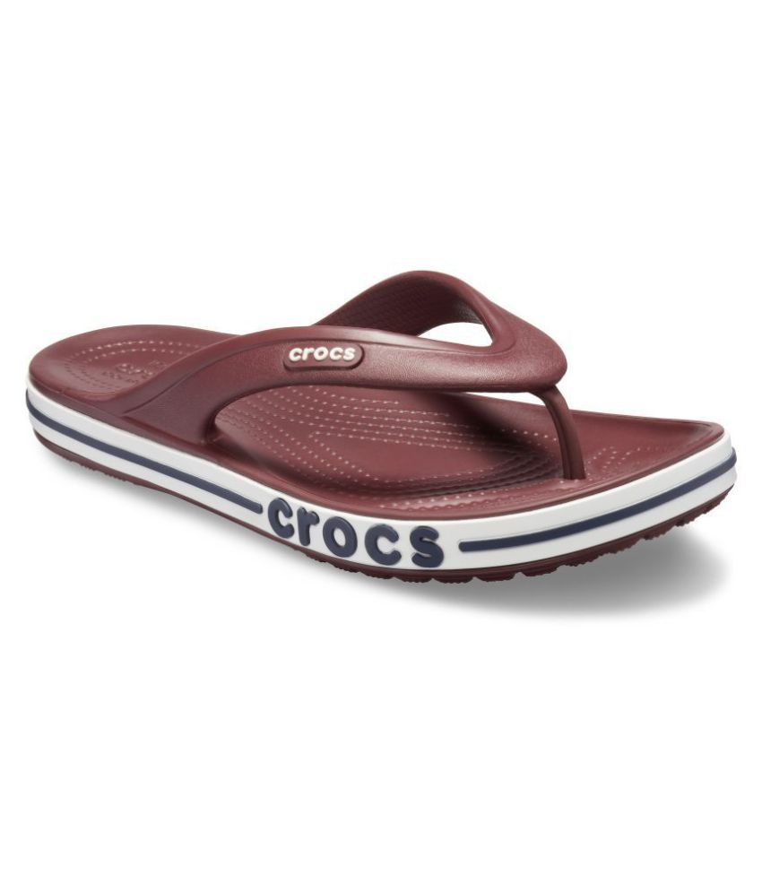 Crocs Maroon Thong Flip Flop Price In India Buy Crocs Maroon